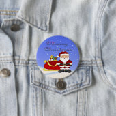 Runder Knopf frohe Weihnacht-Sankt Button (Beispiel)