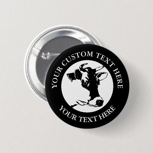 Runder Knopf für benutzerdefinierten Text Button (Vorne & Hinten)