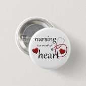 Runder Knopf für die Pflege von Herzkrankheiten Button (Vorne & Hinten)