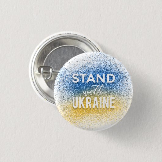 Runder Knopf für die Ukraine Button (Vorne & Hinten)