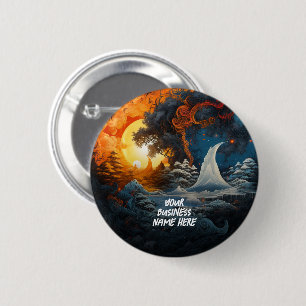 Runder Knopf für Mystery Kingdom Yin Yang Martial  Button