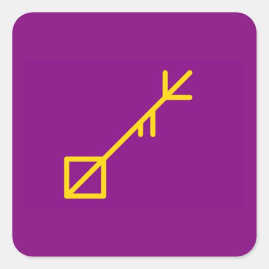 Runder Knopf, kleine, 1¼ Zoll große Insel Sessrumn Quadratischer Aufkleber (Vorderseite)