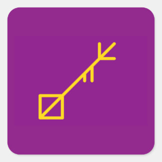 Runder Knopf, kleine, 1¼ Zoll große Insel Sessrumn Quadratischer Aufkleber