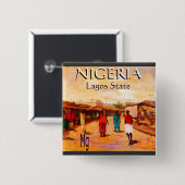Runder Knopf - Nigeria Button (Vorne & Hinten)