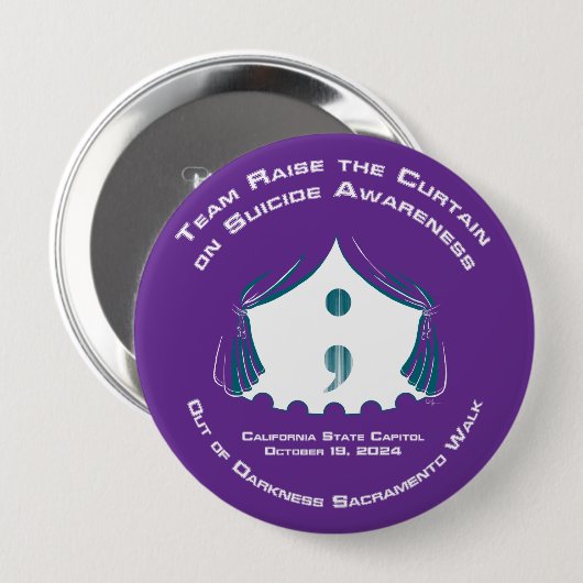 Runder Knopf, riesig, 4 Zoll Button (Vorne & Hinten)