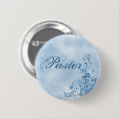 Runder Knopf: Sky Blue Elegance Button (Vorne & Hinten)