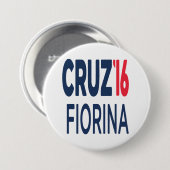 Runder Knopf Teds Cruz Carly Fiorina 2016 Button (Vorne & Hinten)
