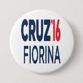Runder Knopf Teds Cruz Carly Fiorina 2016 Button (Vorderseite)