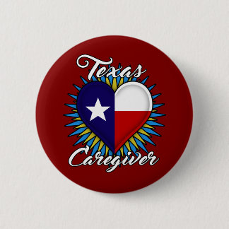 Runder Knopf Texas-Pflegekraft (kastanienbrauner Button