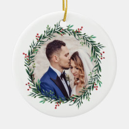 Runder Kranz Keramik Ornament