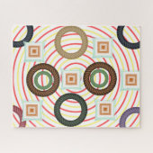 Runder Kreis der Abstrakten Farben Puzzle (Horizontal)