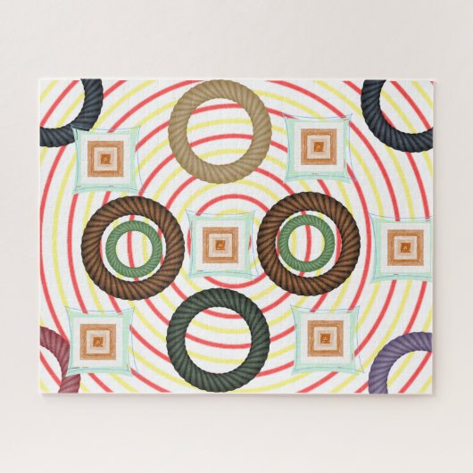 Runder Kreis der Abstrakten Farben Puzzle (Horizontal)