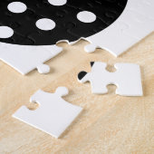 Runder Kreis der schwarzen und weißen Punkte Puzzle (Seite)