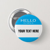 Runder Kreis hallo mein Name ist Button (Vorne & Hinten)