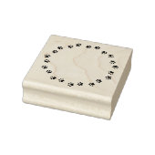 Runder, kreisförmiger Pfotenrand Gummistempel (Stempel)