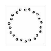 Runder, kreisförmiger Pfotenrand Gummistempel (Prägung)