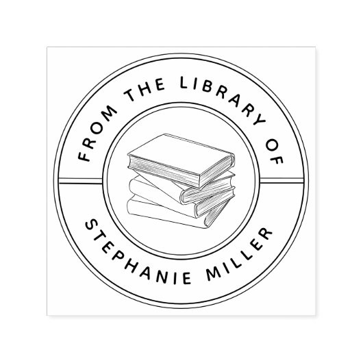 Runder Lehrer aus der Bibliothek des Selbstbildner Permastempel (Design)