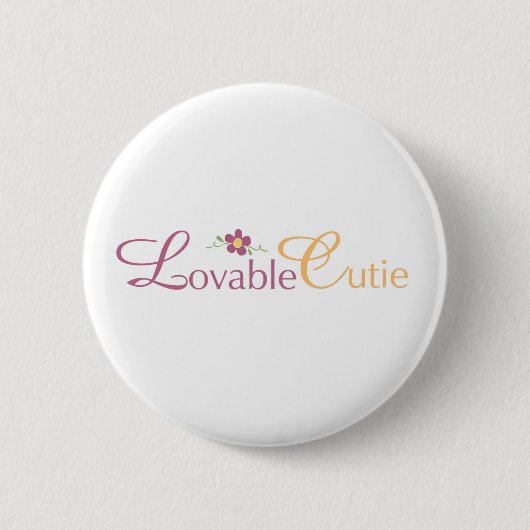 Runder liebenswürdiger Süsse Knopf Button (Vorderseite)