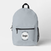 Runder Logo-Text Werbeaktion Blue Bedruckter Rucksack (Vorderseite)