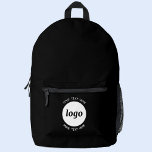 Runder Logo-Text Werbeaktion schwarz Bedruckter Rucksack<br><div class="desc">Fügen Sie Ihr eigenes Logo und Textauswahl zu diesem Design hinzu. Entfernen Sie den oberen oder unteren Text,  wenn Sie es vorziehen. Minimalistisch und beruflich. Ideal für ein Werbeprodukt für Ihre Kunden und Kunden. Ihr Logo wird in einen weißen Kreis geklickt. Weitere Versionen finden Sie in der Auflistung.</div>