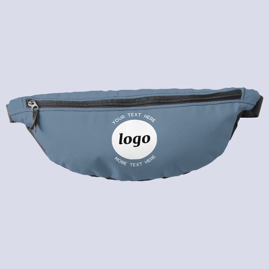 Runder Logo-Text Werbung Business Blue Gray Bauchtasche