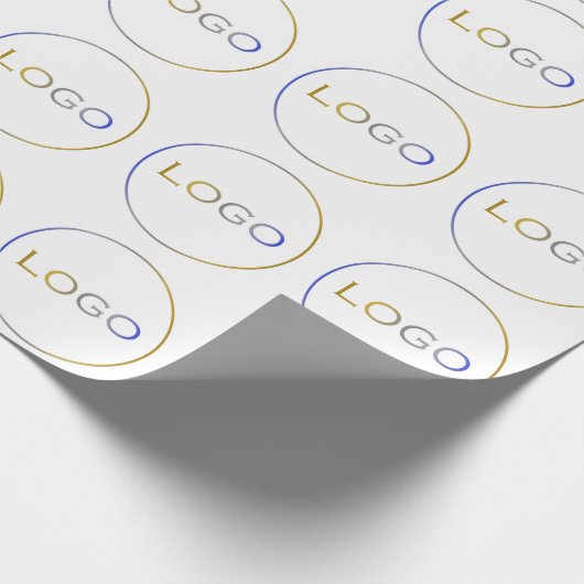 Runder Logobetrieb Geschenkpapier (Ecke)