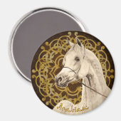 Runder Magnet für Grauarabäer (Vorderseite/Rückseite)