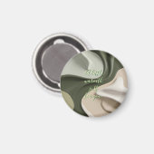 Runder Magnet in abstrakter Grafik (Vorderseite/Rückseite)