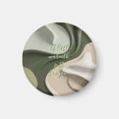 Runder Magnet in abstrakter Grafik (Vorne)