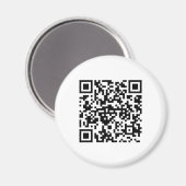 Runder Magnet mit QR-Code (Vorderseite/Rückseite)