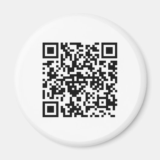 Runder Magnet mit QR-Code (Vorne)