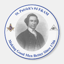 Runder Magnet mit St. Patrick's Logo