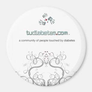 runder Magnet White Line TuDiabetes.com
