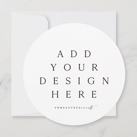 Runder oder quadratischer Kartendruck Einladung (Rückseite)