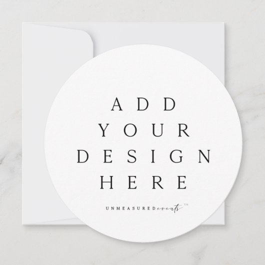 Runder oder quadratischer Kartendruck Einladung (Vorderseite)