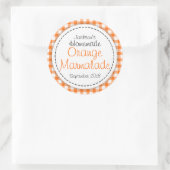 Runder Orange-Marmalade-Konfitüre Aufkleber (Tasche)