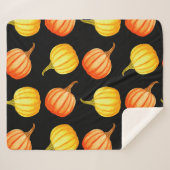 Runder orangefarbener und gelber Kürbis. Wasserkoh Sherpadecke (Vorderseite (Horizontal))