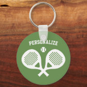 Runder Paddel Tennis Schlüsselanhänger Geschenkspi (Vorderseite)