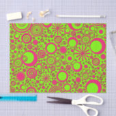 Runder-Pink-Neon-TISSUE-PAPIER Seidenpapier (Handwerk)