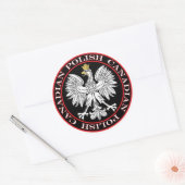 Runder Polnischer Adler Aufkleber (Umschlag)