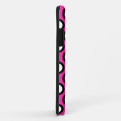 runder Punkt, Fuchsie, schwarz-weiß Case-Mate iPhone Hülle (Hinten/Rechts)