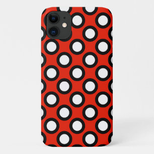 runder Punkt, rot, schwarz und weiß Case-Mate iPhone Hülle