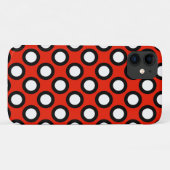 runder Punkt, rot, schwarz und weiß Case-Mate iPhone Hülle (Rückseite (Horizontal))