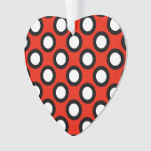 runder Punkt, rot, schwarz und weiß Ornament (Vorderseite)