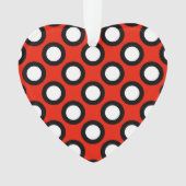 runder Punkt, rot, schwarz und weiß Ornament (Vorderseite)