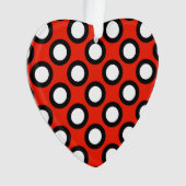 runder Punkt, rot, schwarz und weiß Ornament (Vorderseite)