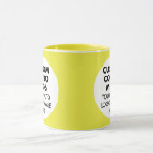 Runder Rahmen 2 x Foto Logo Gelb Custom Combo Tasse (Zentrum)