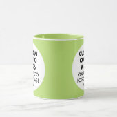 Runder Rahmen 2 x Foto Logo Lime Custom Combo Tasse (Zentrum)