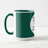 Runder Rahmen Foto Logo groß grün Custom Combo Tasse (Links)