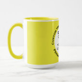 Runder Rahmen Foto & Text groß gelb Custom Combo Tasse (Links)